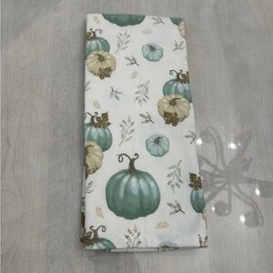 NWOT HomeGoods Fall Harvest Teal Blue Pumpkin Dish Towel